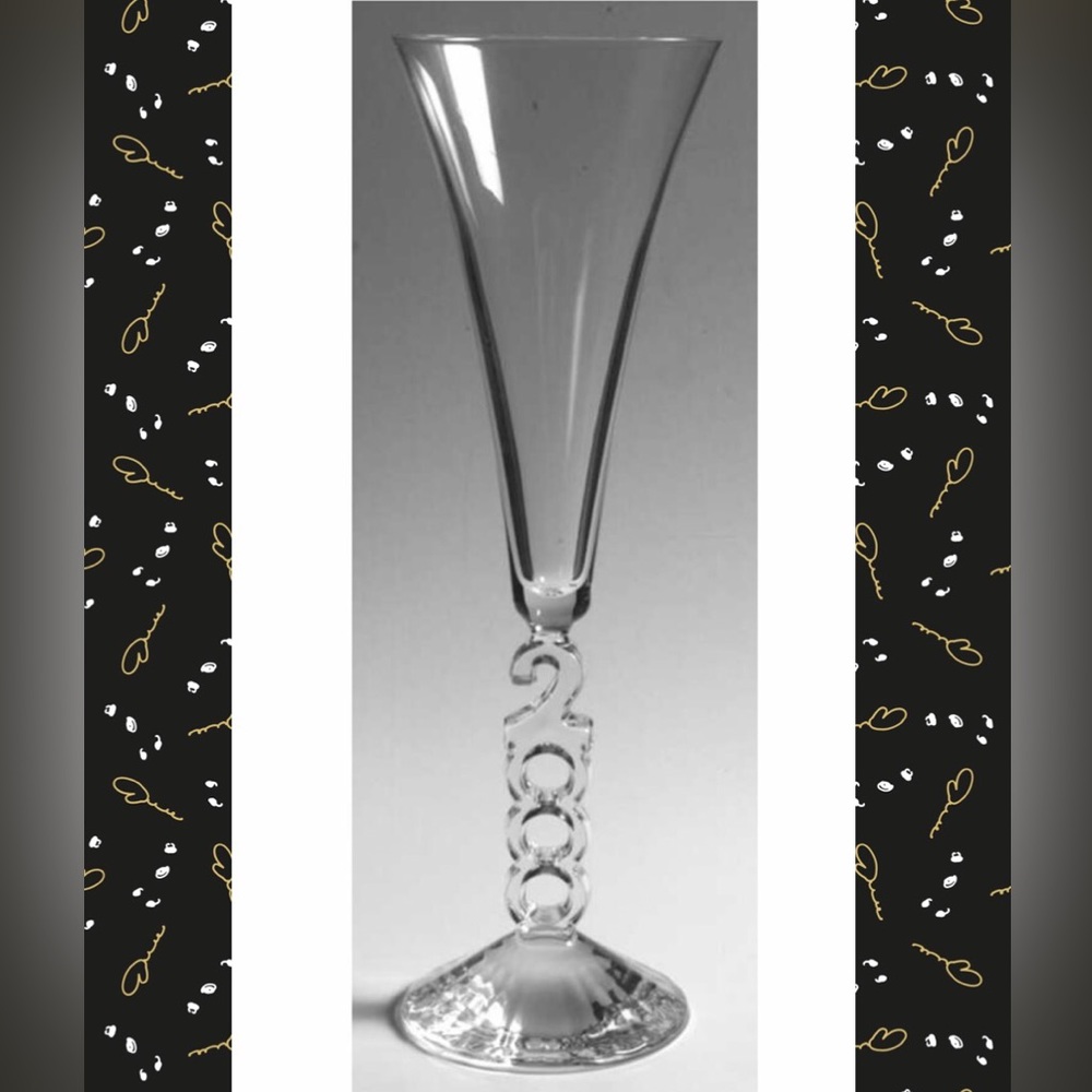 CRISTAL D’ARQUES-DURAND One Millennium 2000 Crystal Flute Champagne Glass